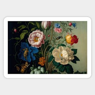 Floral Garden Botanical Print with flowers Sticker